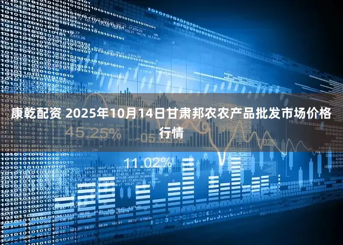 康乾配资 2025年10月14日甘肃邦农农产品批发市场价格行情