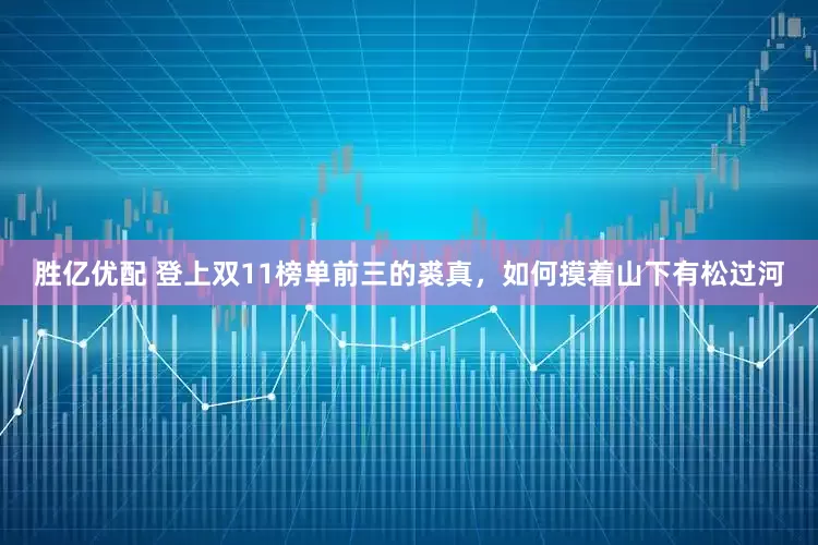 胜亿优配 登上双11榜单前三的裘真，如何摸着山下有松过河